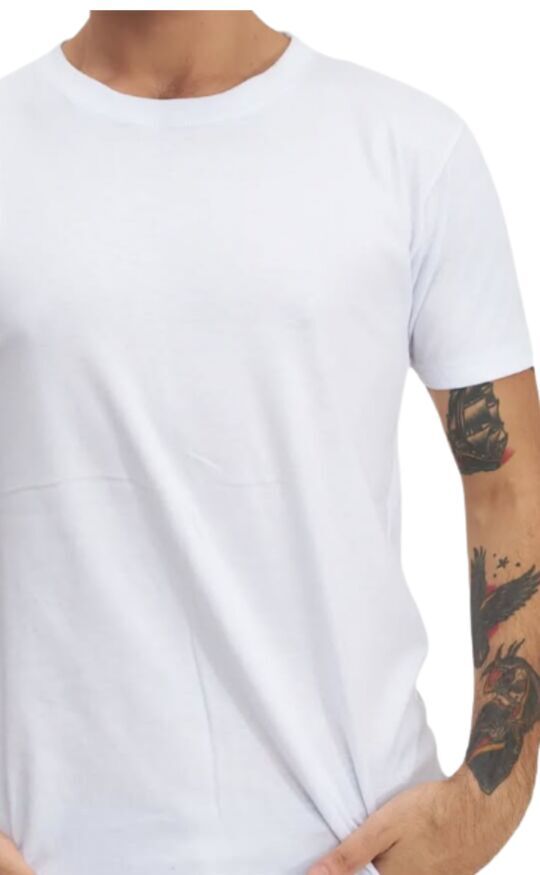 Remera blanca de algodón